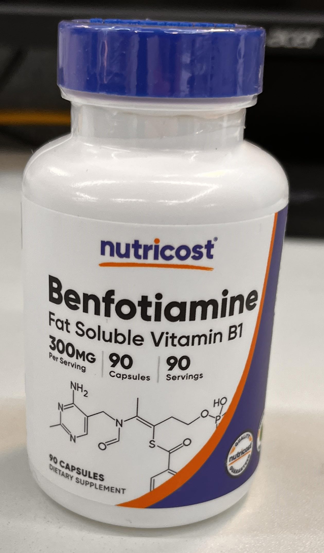 Foto 7 pulgar | Suplemento Nutricost Benfotiamina 300 Mg 90 Cápsulas - Venta Internacional.