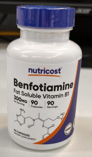 Foto 6 | Suplemento Nutricost Benfotiamina 300 Mg 90 Cápsulas - Venta Internacional.