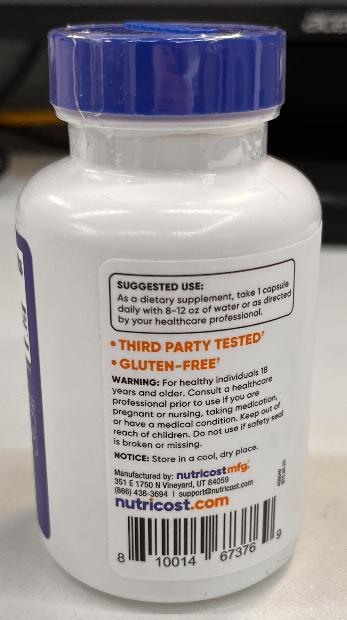 Foto 7 | Suplemento Nutricost Benfotiamina 300 Mg 90 Cápsulas - Venta Internacional.