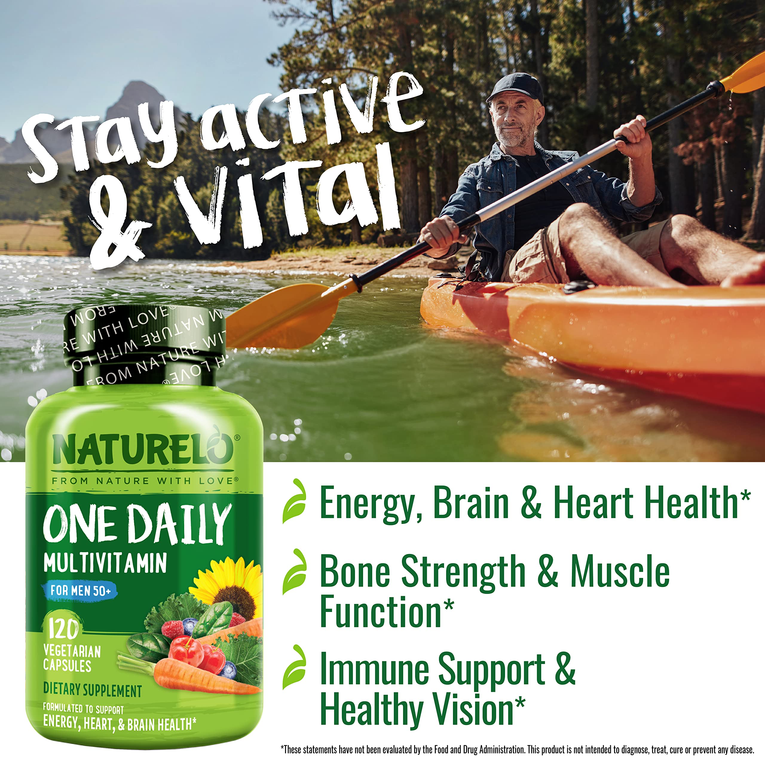 Foto 6 pulgar | Multivitamínico Naturelo Men 50+ Con Vitaminas Y Minerales 120 Cápsulas - Venta Internacional.