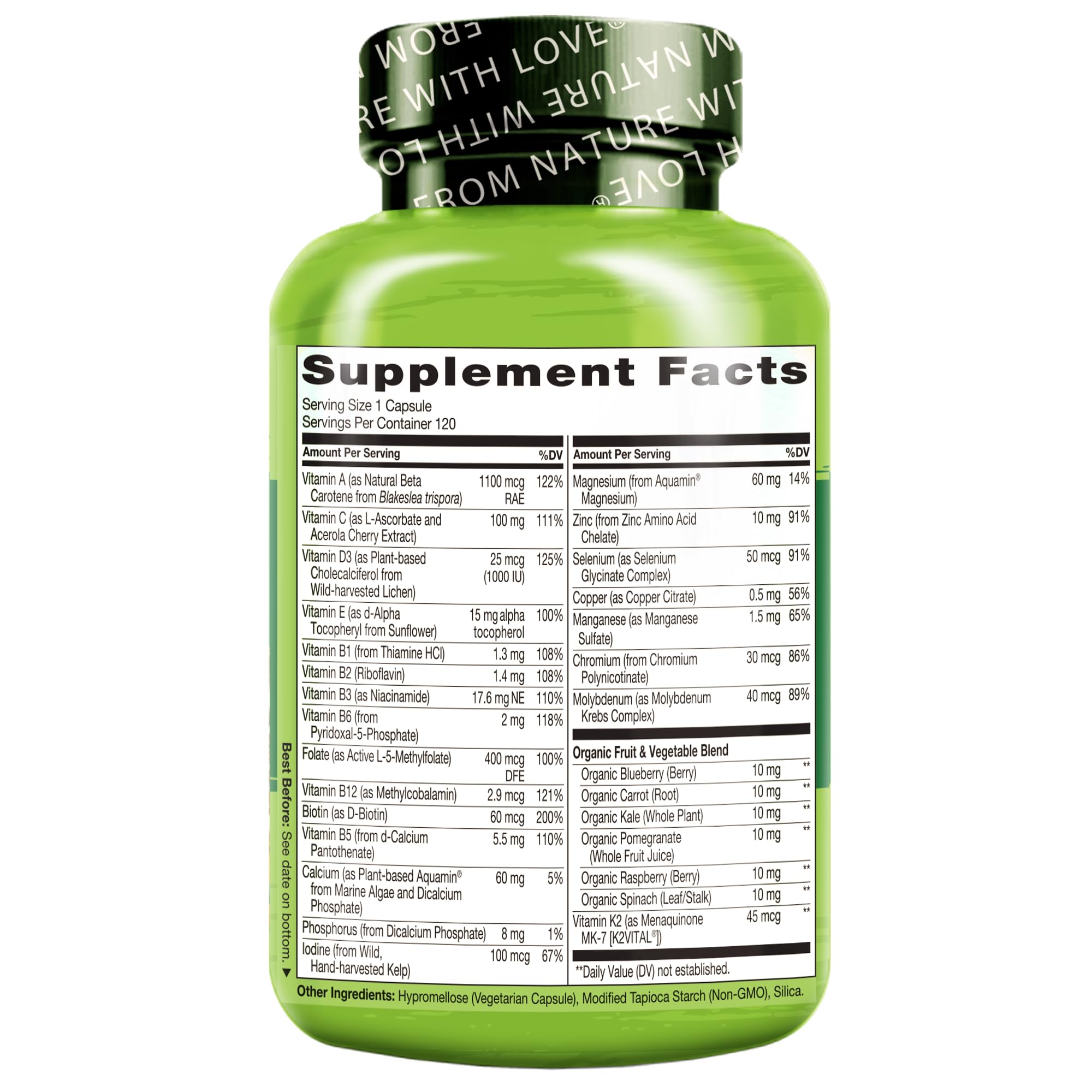 Foto 8 pulgar | Multivitamínico Naturelo Men 50+ Con Vitaminas Y Minerales 120 Cápsulas - Venta Internacional.