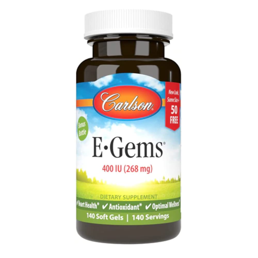 Suplemento Carlson E-gems 400 Ui De Vitamina E 140 Cápsulas Blandas - Venta Internacional.