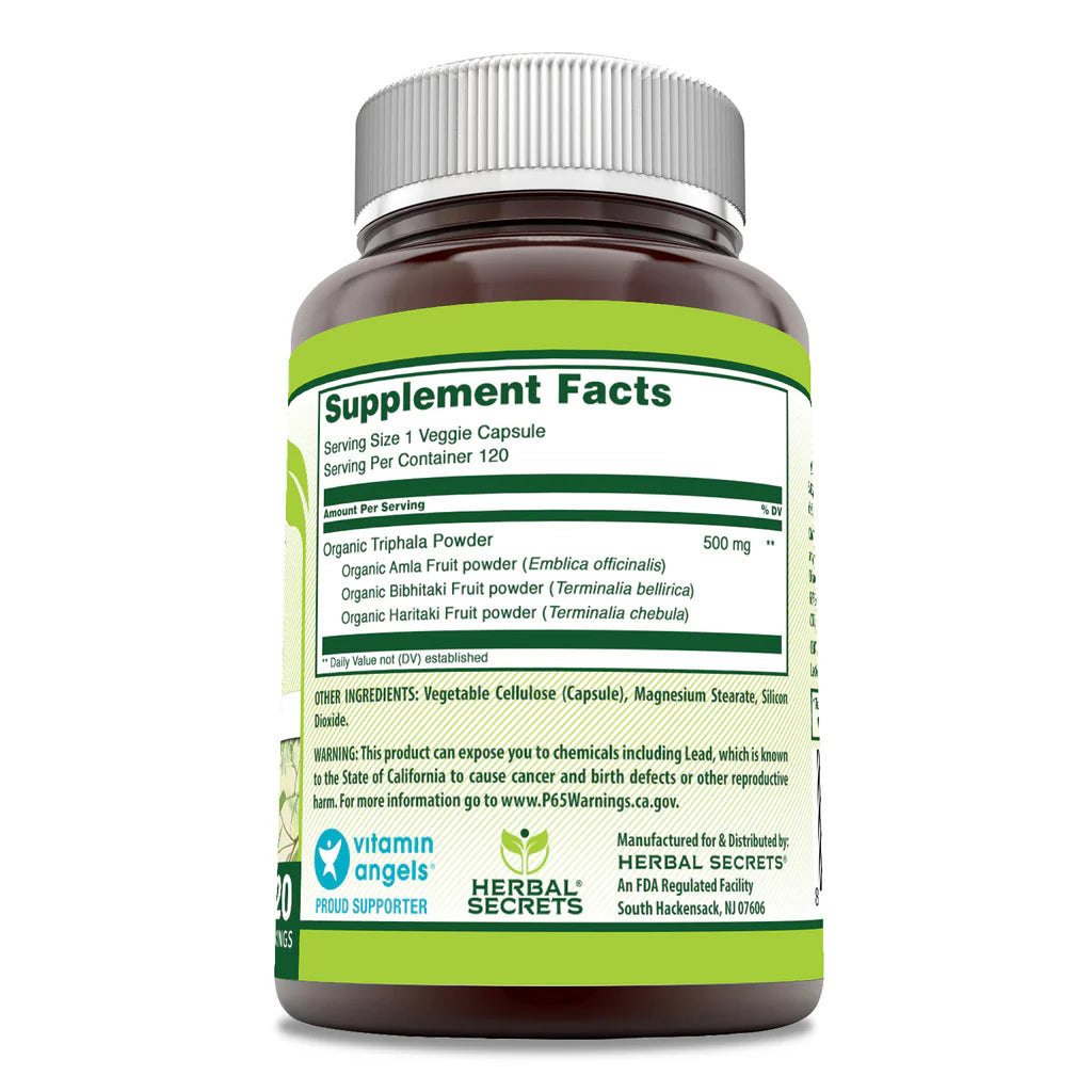 Foto 3 pulgar | Herbal Secrets Triphala 500 Mg 120 Cápsulas | Digestión, Desintoxicación Y Energía Natural