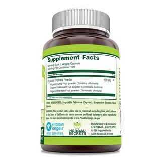 Foto 2 | Herbal Secrets Triphala 500 Mg 120 Cápsulas | Digestión, Desintoxicación Y Energía Natural