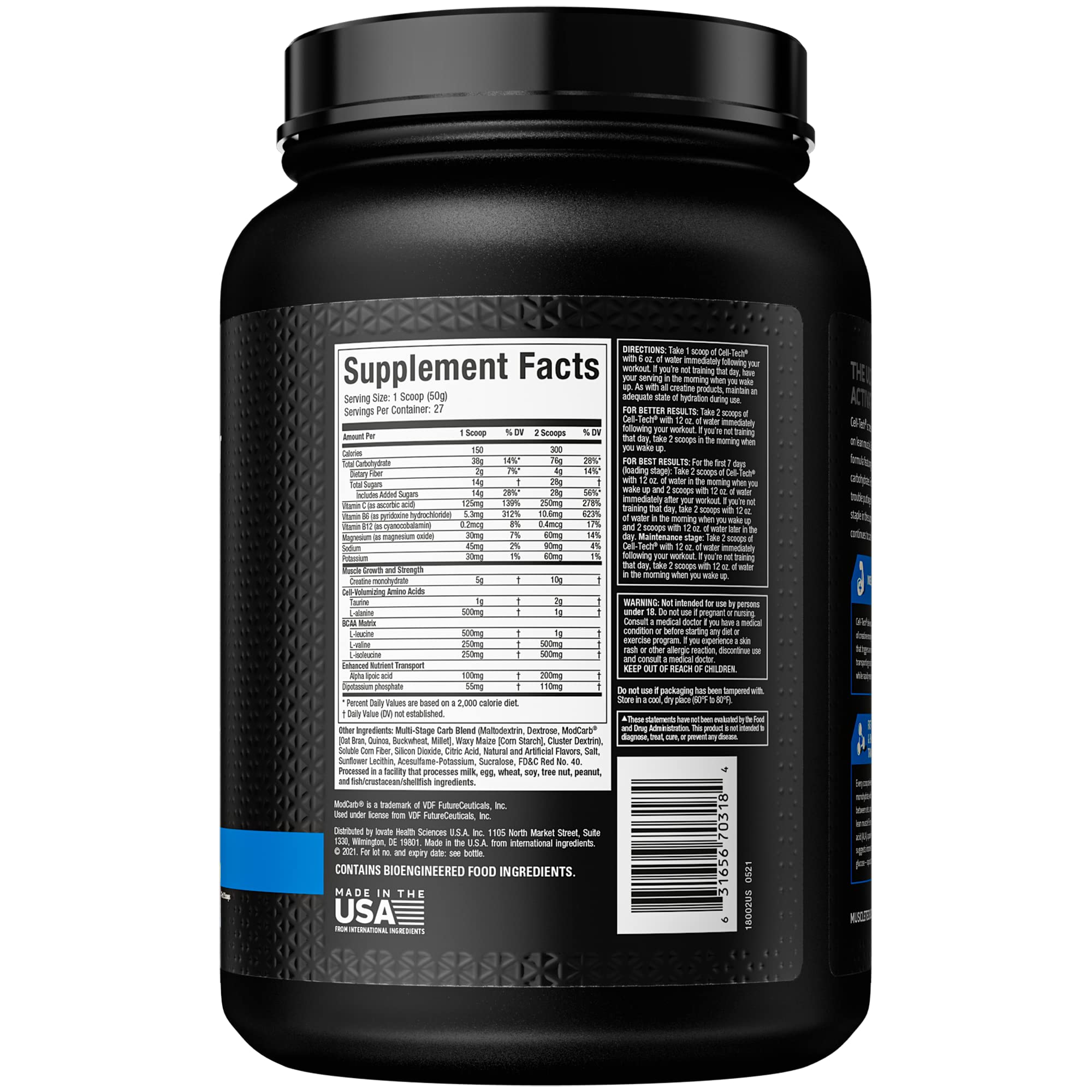Foto 4 pulgar | Suplemento Muscletech Cell-tech De Monohidrato De Creatina, 3 Kg - Venta Internacional.