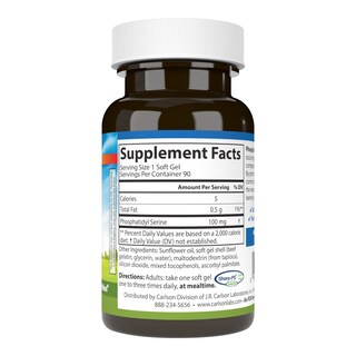 Foto 2 | Suplemento Carlson De Fosfatidilserina 100 Mg 90 Cápsulas Blandas - Venta Internacional.