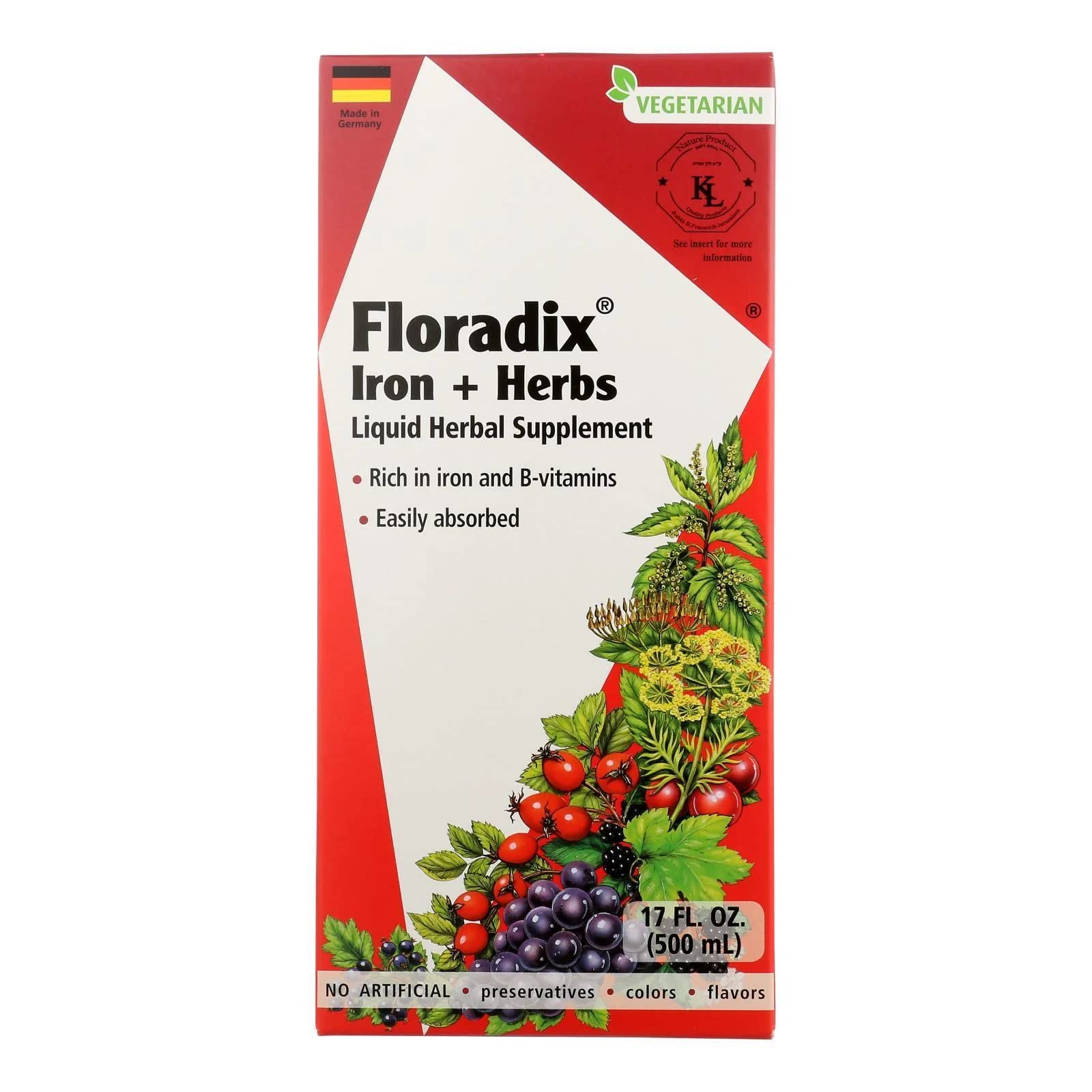 Foto 2 pulgar | Suplemento Floradix Iron & Herbs 500 Ml - Venta Internacional.