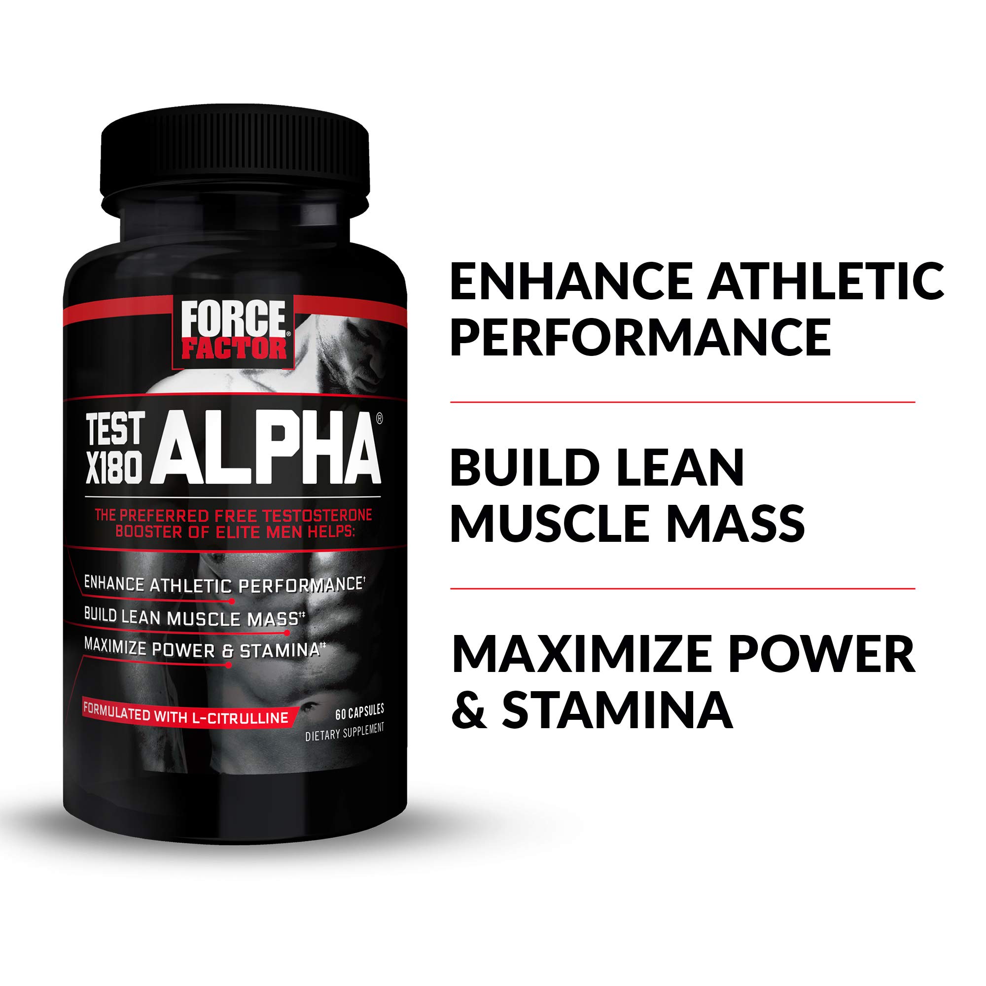 Foto 3 pulgar | Testosterone Booster Force Factor Test X180 Alpha 60 Cápsulas - Venta Internacional.