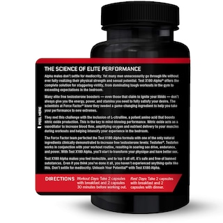 Foto 3 | Testosterone Booster Force Factor Test X180 Alpha 60 Cápsulas - Venta Internacional.