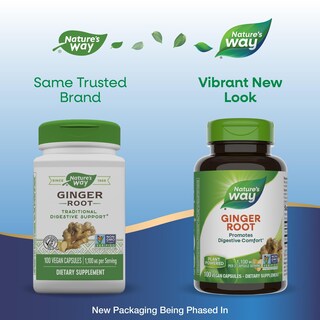 Foto 3 | Suplemento De Raíz De Jengibre De Nature's Way 100 Cápsulas De 1100 Mg - Venta Internacional.