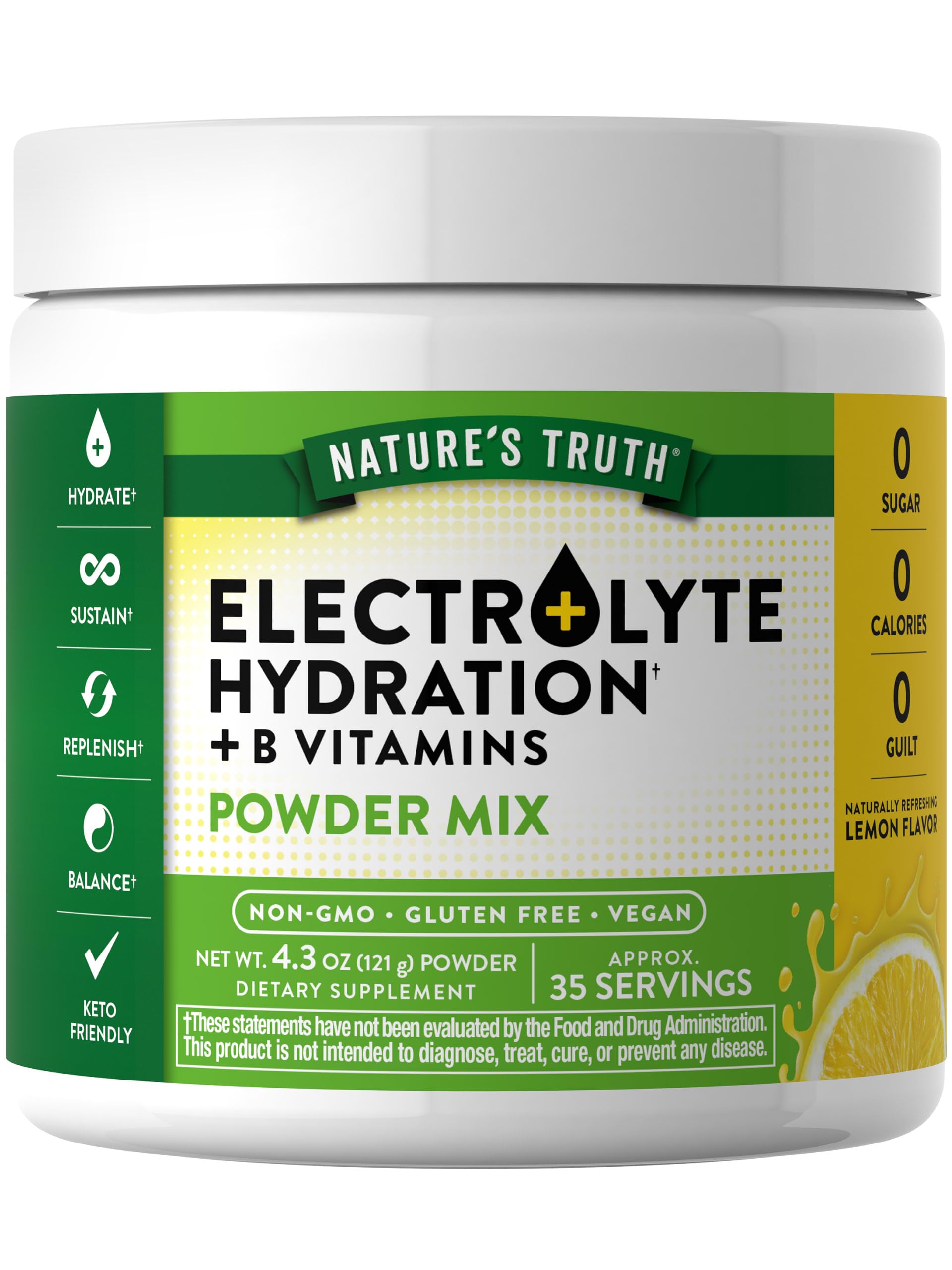 Foto 1 | Polvo Hidratante Electrolítico Nature's Truth Con Sabor A Limón - Venta Internacional.