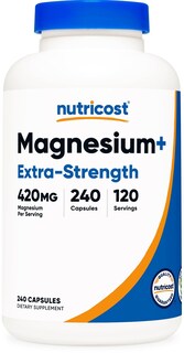 Foto 1 | Suplemento Nutricost Magnesium+ Extra Strength 420 Mg 240 Cápsulas - Venta Internacional.