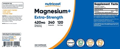 Foto 6 | Suplemento Nutricost Magnesium+ Extra Strength 420 Mg 240 Cápsulas - Venta Internacional.
