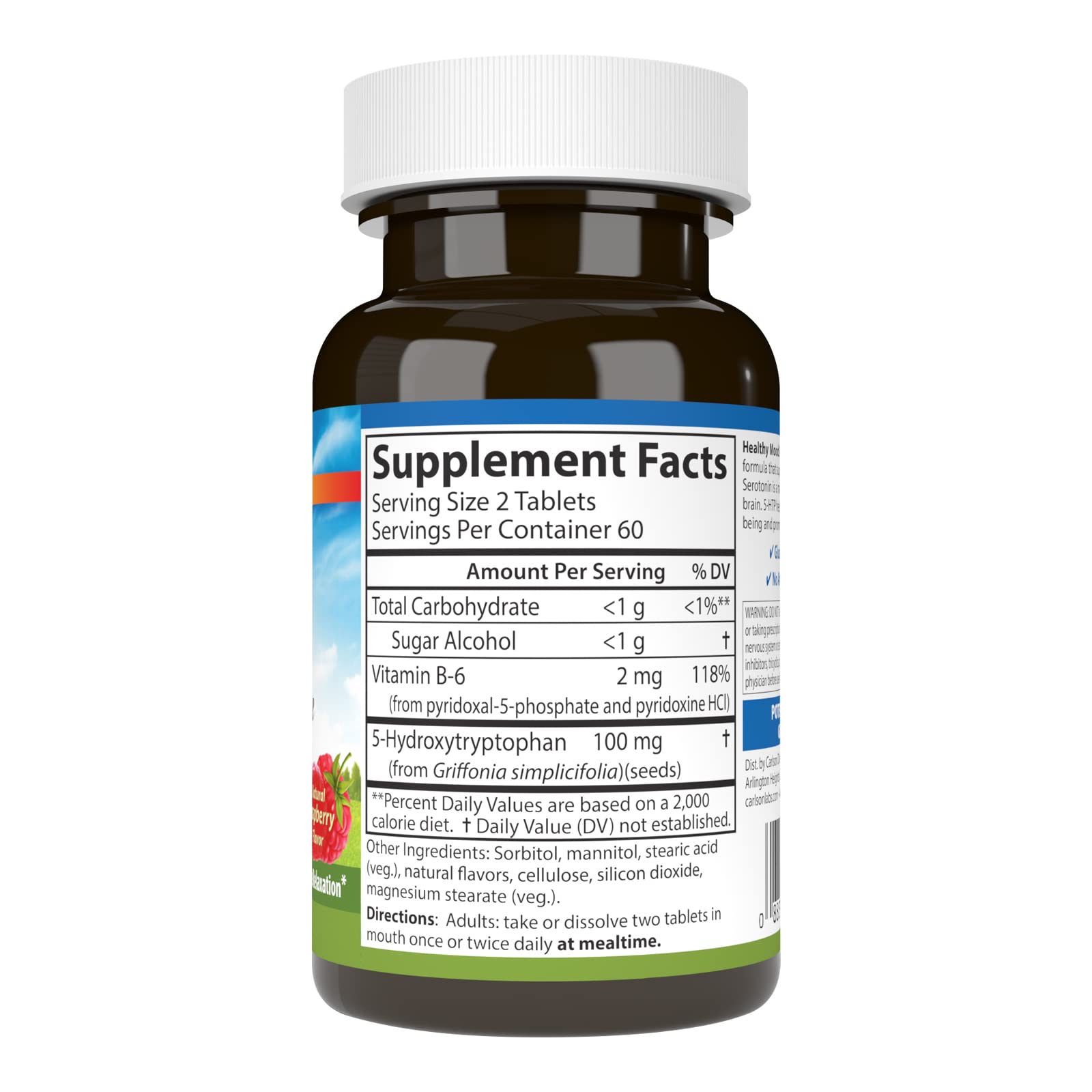 Foto 3 pulgar | Suplemento Carlson Healthy Mood 5-htp Elite 100 Mg 120 Comprimidos - Venta Internacional.