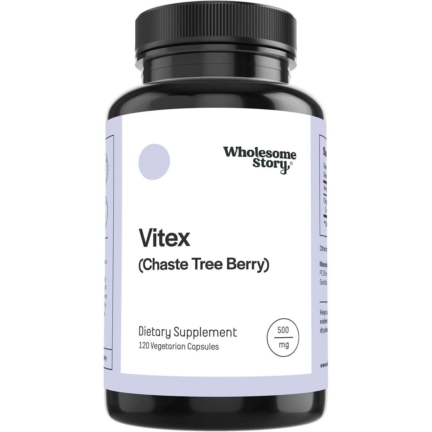 Wholesome Story Vitex 500 Mg 120 Cápsulas | Regulación Hormonal Y Ciclo Menstrual Femenino