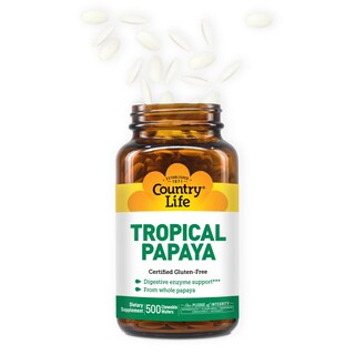 Foto 2 | Supplement Country Life Natural Tropical Papaya Enzyme 500 Obleas Masticables - Venta Internacional.