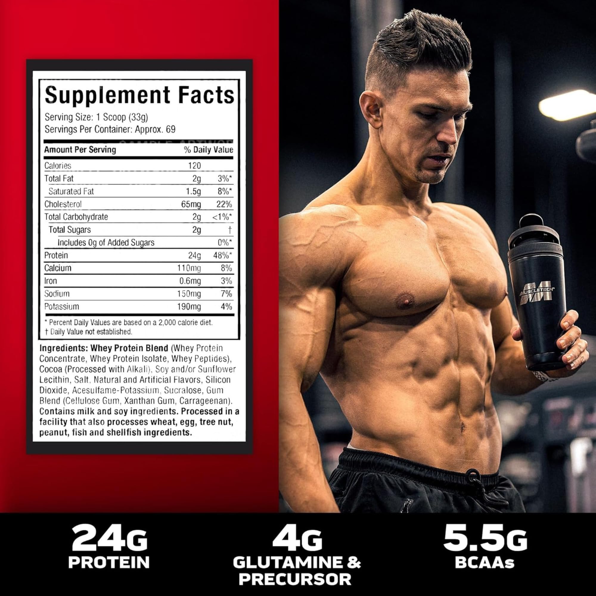Foto 5 pulgar | Proteína En Polvo Muscletech Nitro-tech Whey Gold, 2,27 Kg, Chocolate - Venta Internacional.