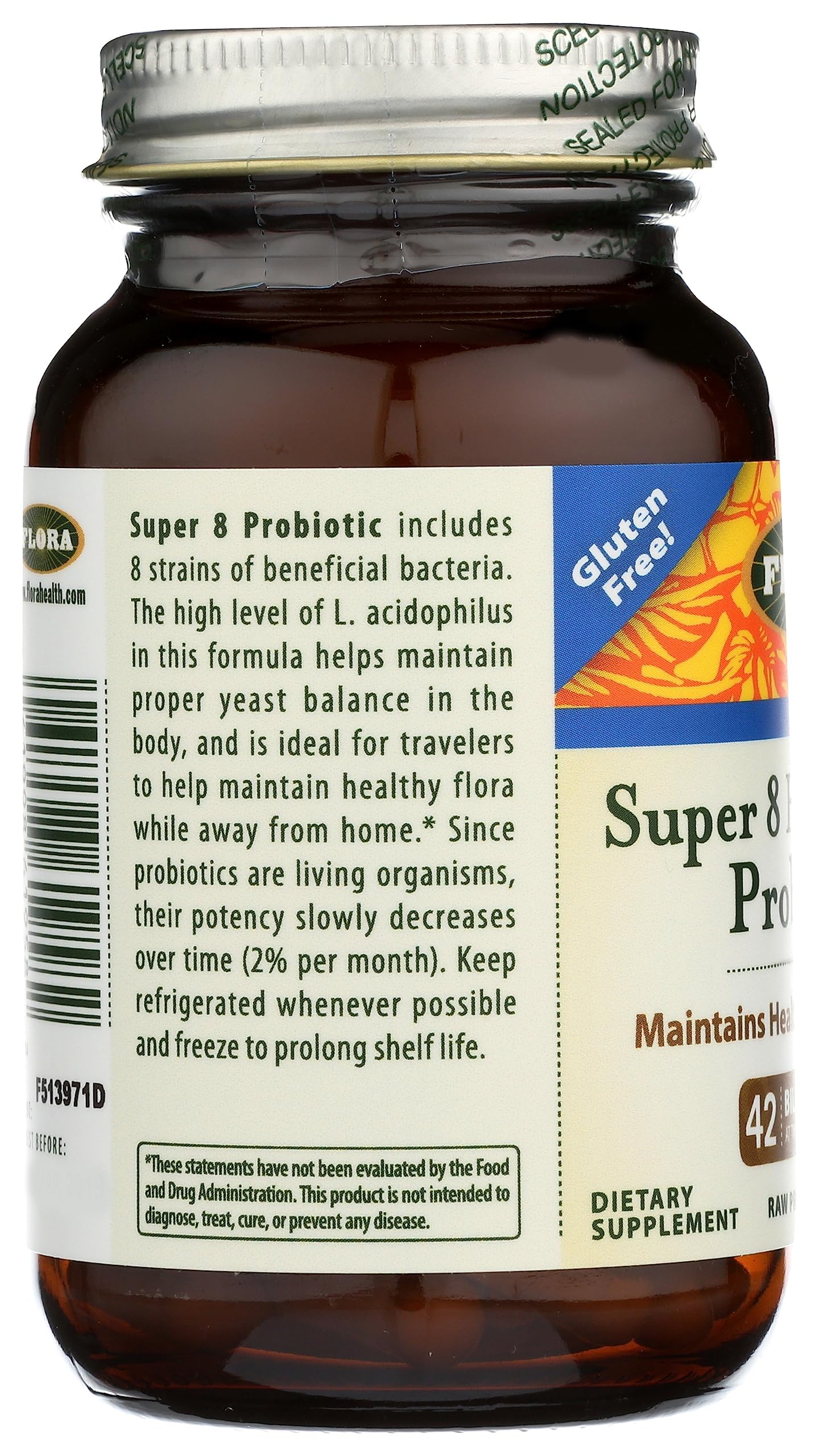 Foto 5 pulgar | Probióticos Flora Super 8 Hi Potency 42 Mil Millones De Cfu, 30 Cápsulas - Venta Internacional.