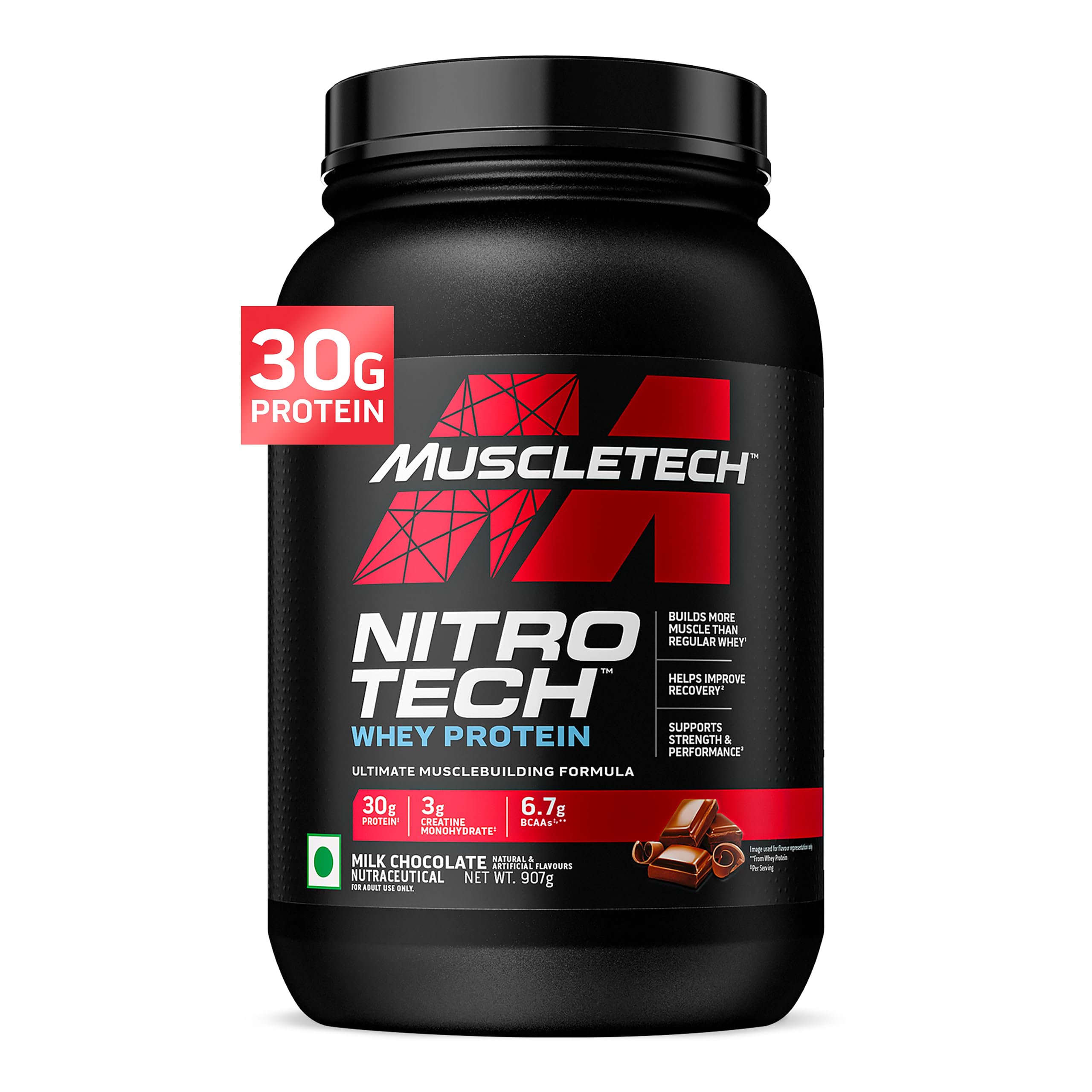 Foto 2 pulgar | Proteína En Polvo Muscletech Nitro-tech Chocolate Con Leche, 1 Kg - Venta Internacional.