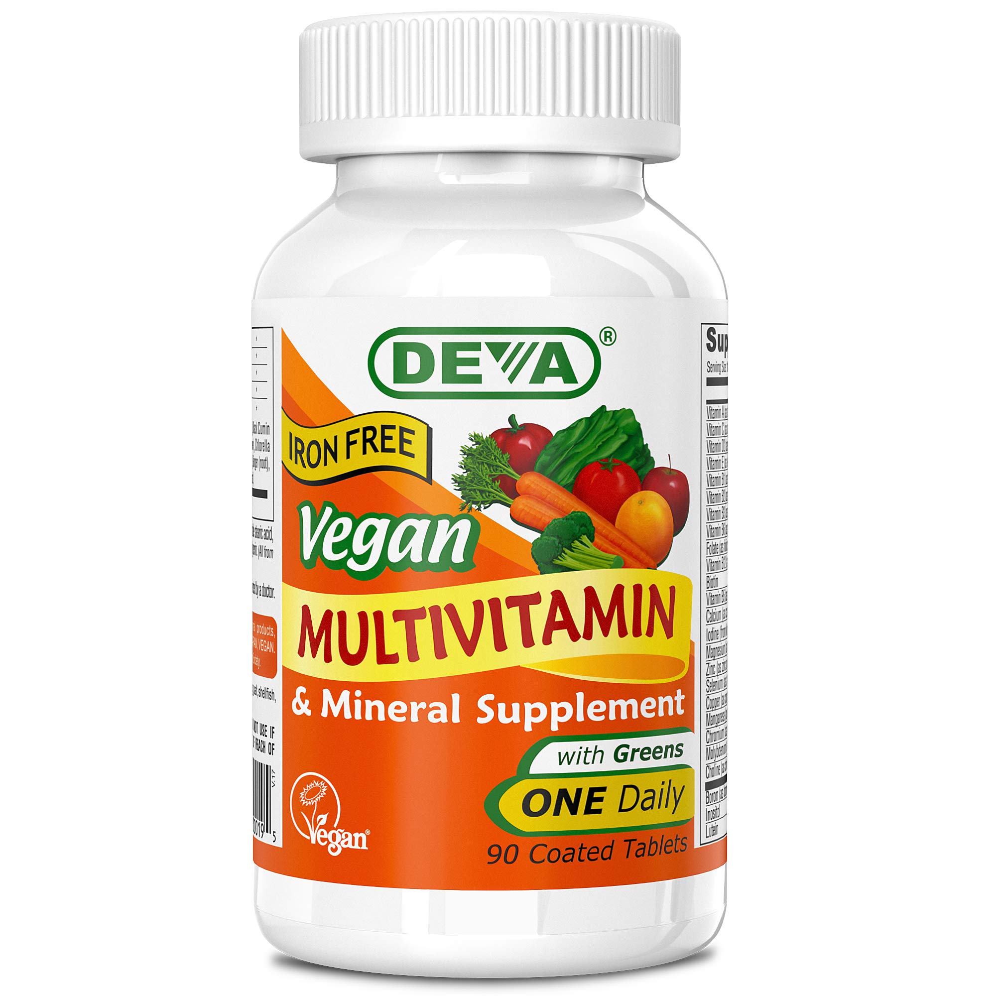 Foto 2 pulgar | Suplemento Multivitamínico Vegano Deva 90 Comprimidos Sin Hierro - Venta Internacional.