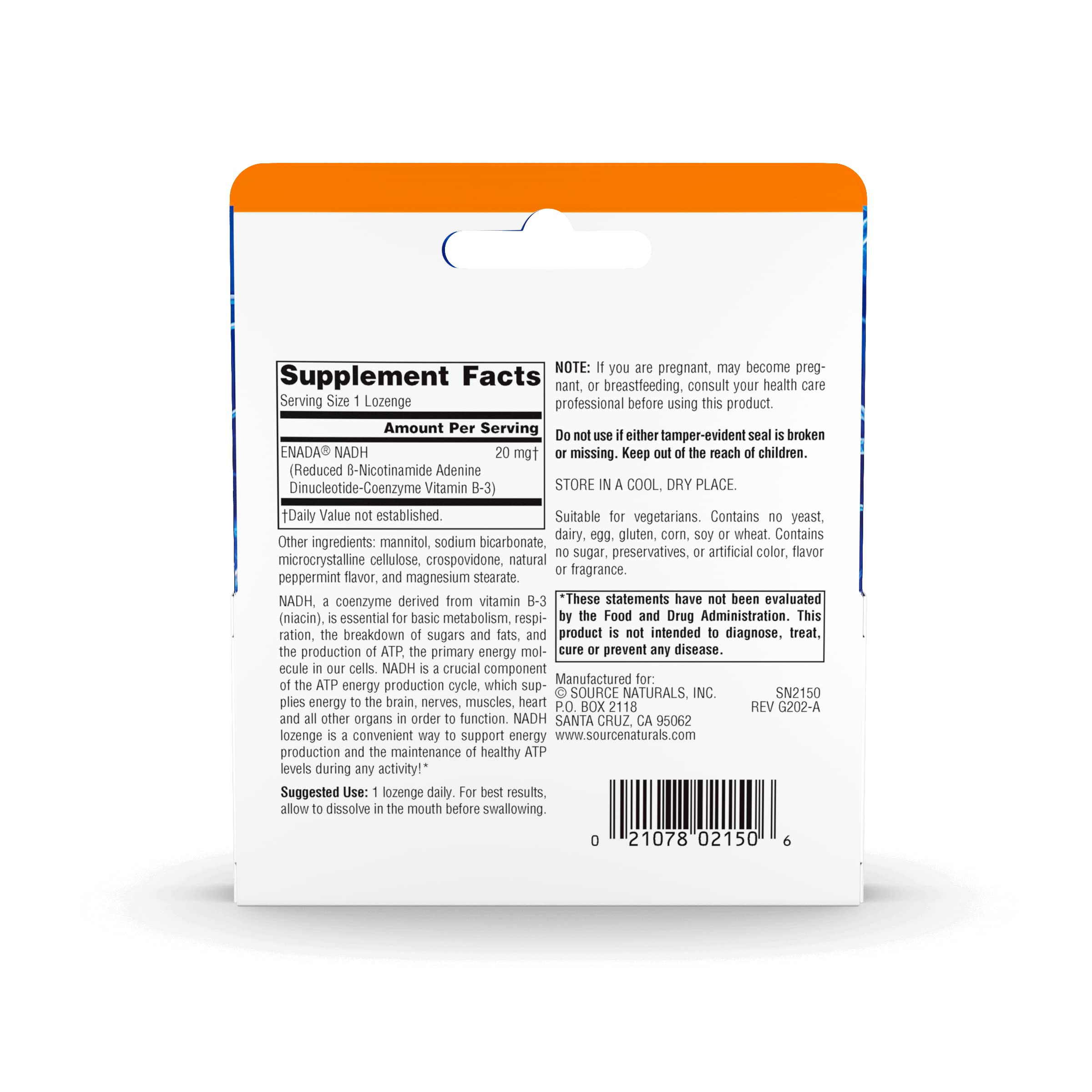 Foto 4 pulgar | Supplement Source Naturals Nadh 20 Mg Para Obtener Energía, 30 Pastillas - Venta Internacional.