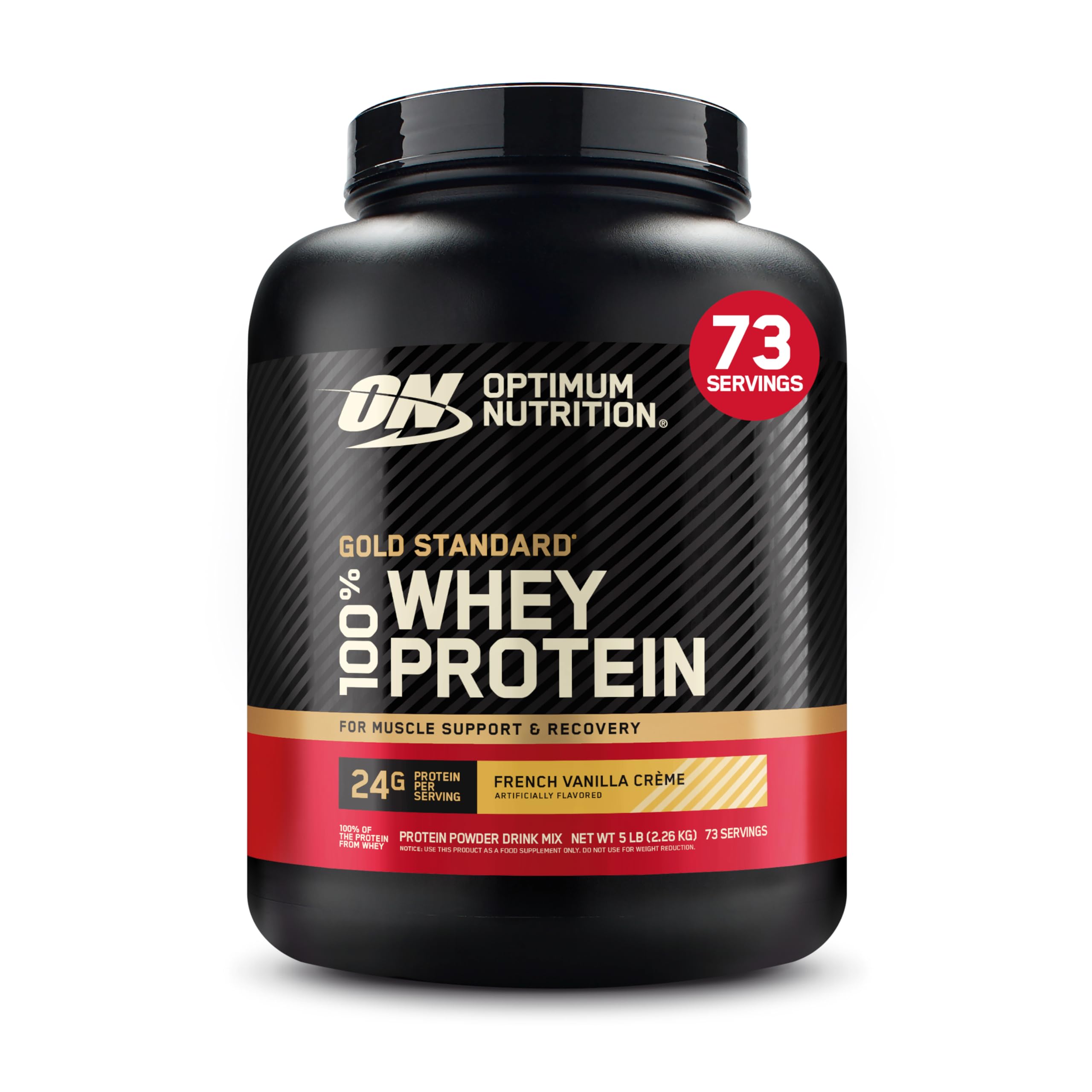 Crema De Proteína De Suero En Polvo Optimum Nutrition Gold Standard 100% Vainilla Francesa, 2,27 Kg - Venta Internaci