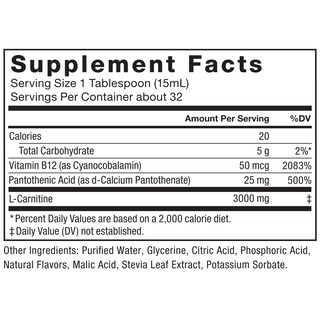 Foto 6 | Suplemento Force Factor L-carnitina 3000 Mg Naranja Líquida 500 Ml - Venta Internacional.