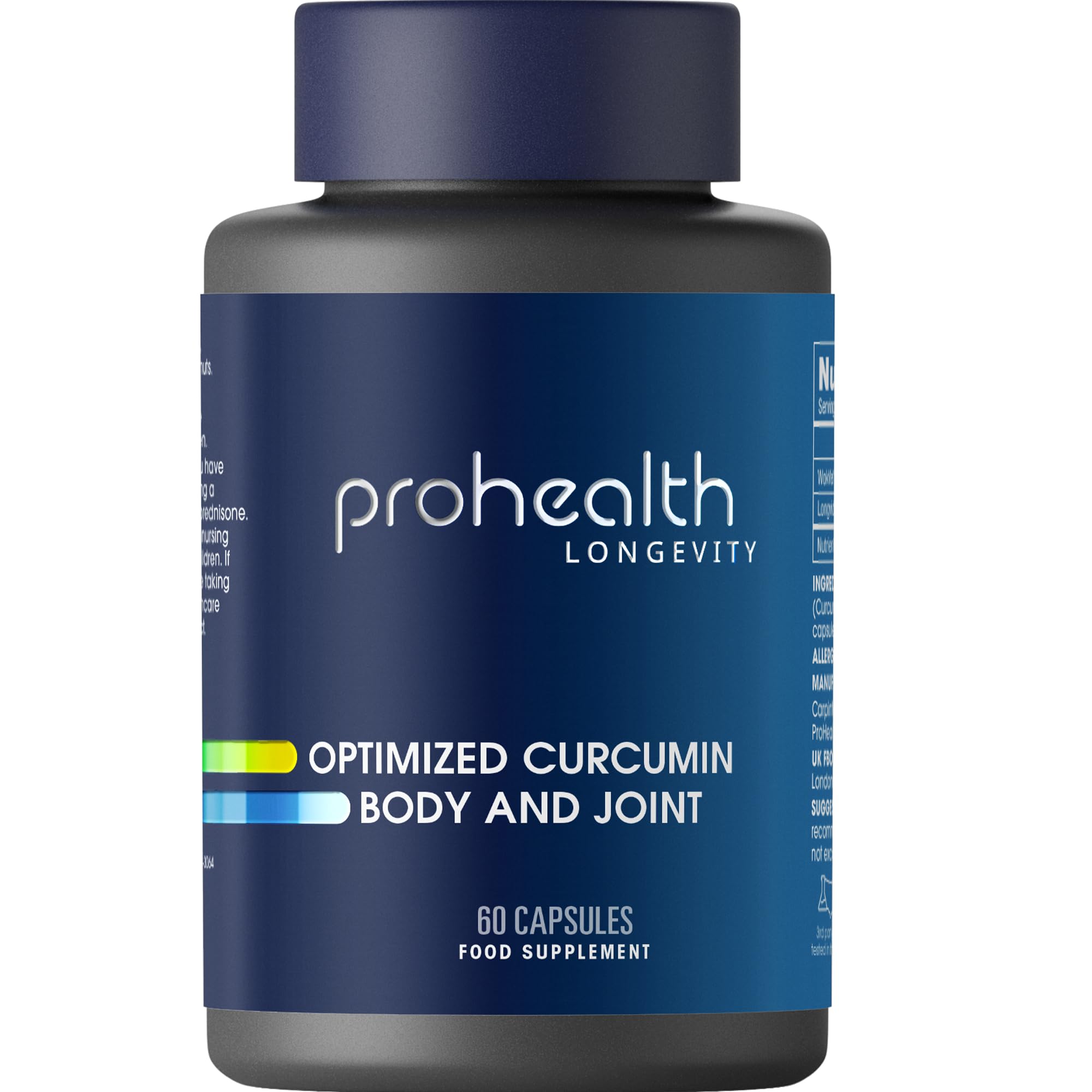 Suplemento Prohealth De Curcumina Optimizada Para El Cuerpo Y Las Articulaciones, 60 Cápsulas - Venta Internacional.