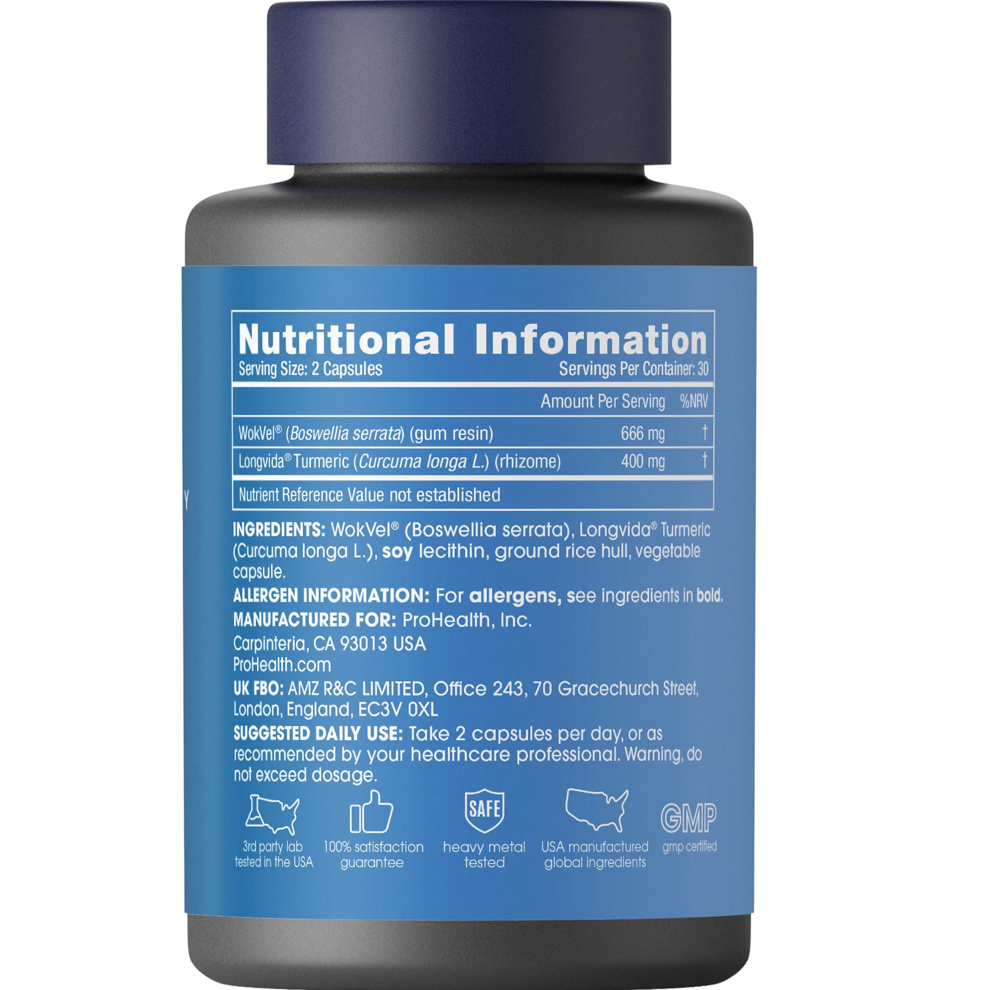 Foto 2 | Suplemento Prohealth De Curcumina Optimizada Para El Cuerpo Y Las Articulaciones, 60 Cápsulas - Venta Internacional.