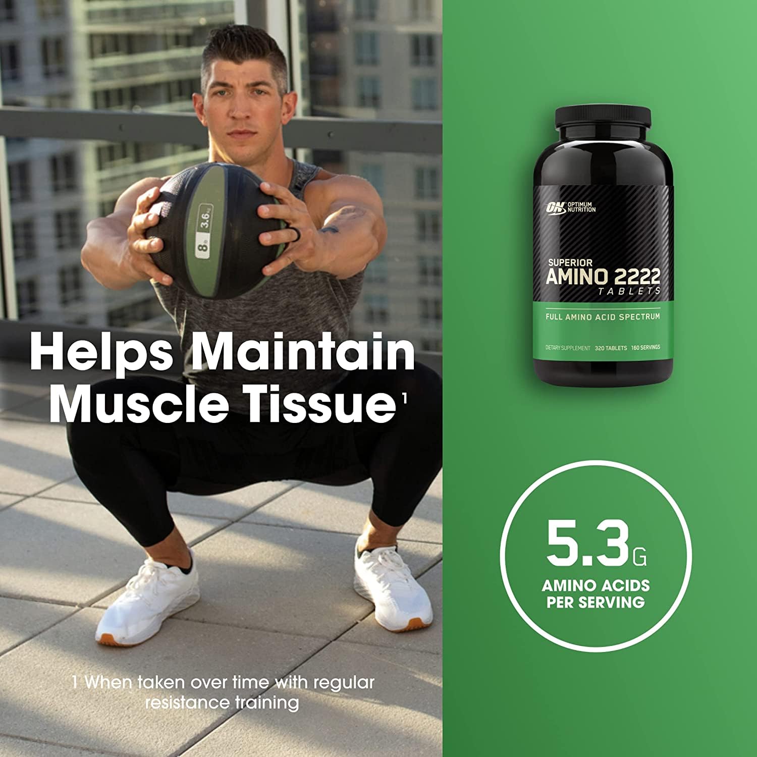 Foto 4 pulgar | Suplemento Optimum Nutrition Superior Amino 2222 Comprimidos De 320 Unidades - Venta Internacional.