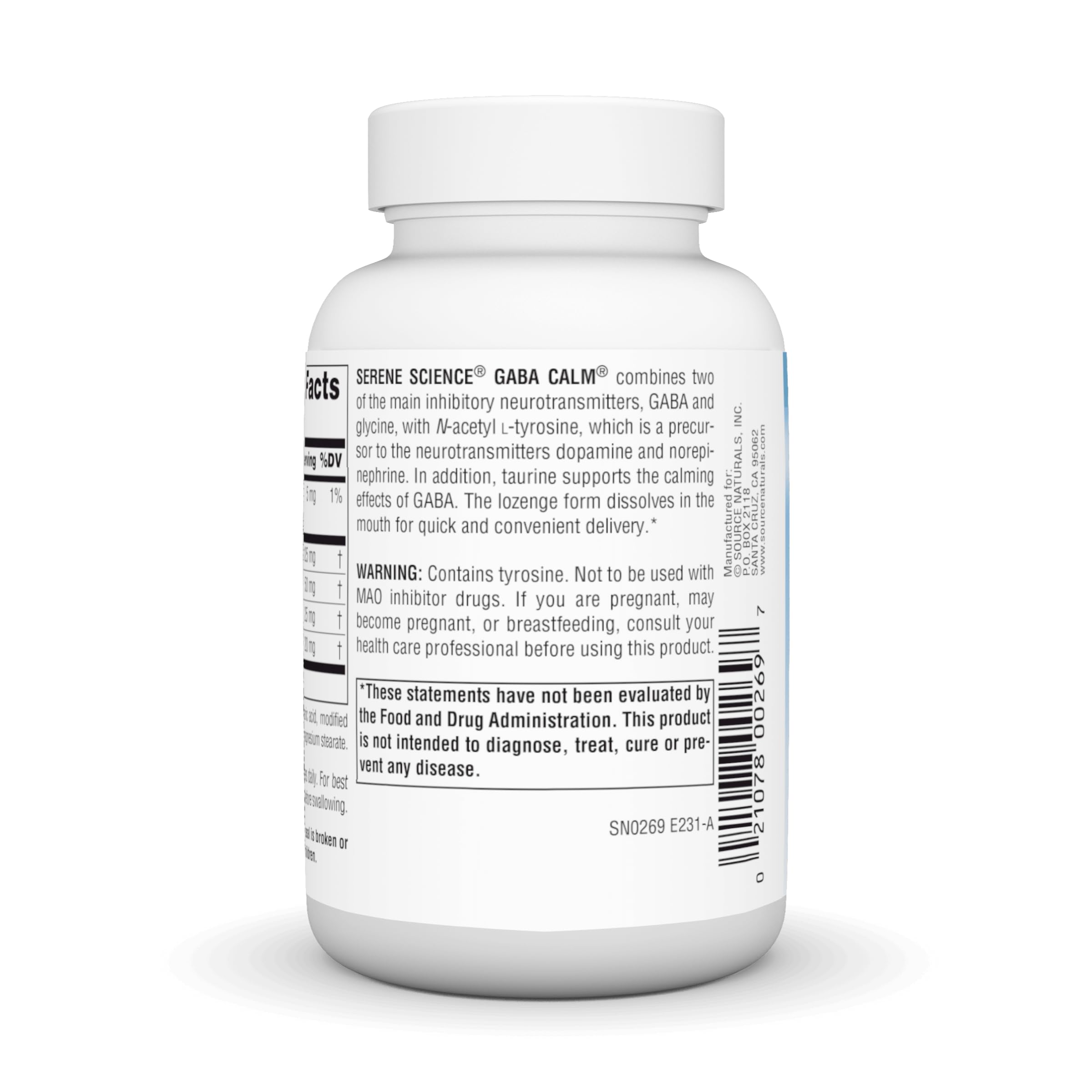 Foto 4 pulgar | Supplement Source Naturals Serene Science Gaba Calm 120 Pastillas - Venta Internacional.