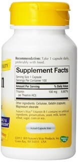 Foto 3 | Suplemento Nature's Way B-1 100 Mg 100 Cápsulas - Venta Internacional.