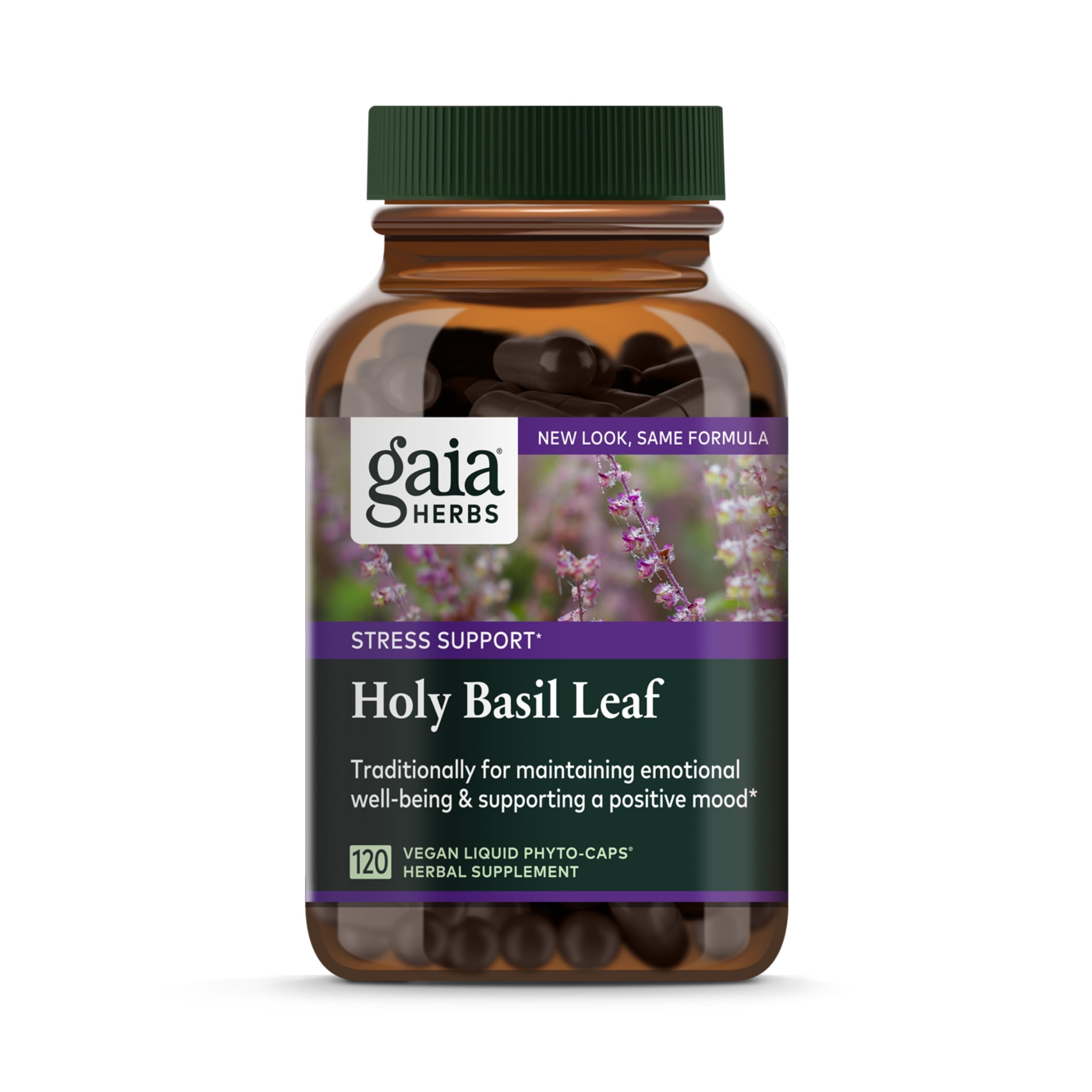 Foto 2 pulgar | Suplemento Gaia Herbs Holy Basil Leaf 120 Cápsulas Veganas - Venta Internacional.
