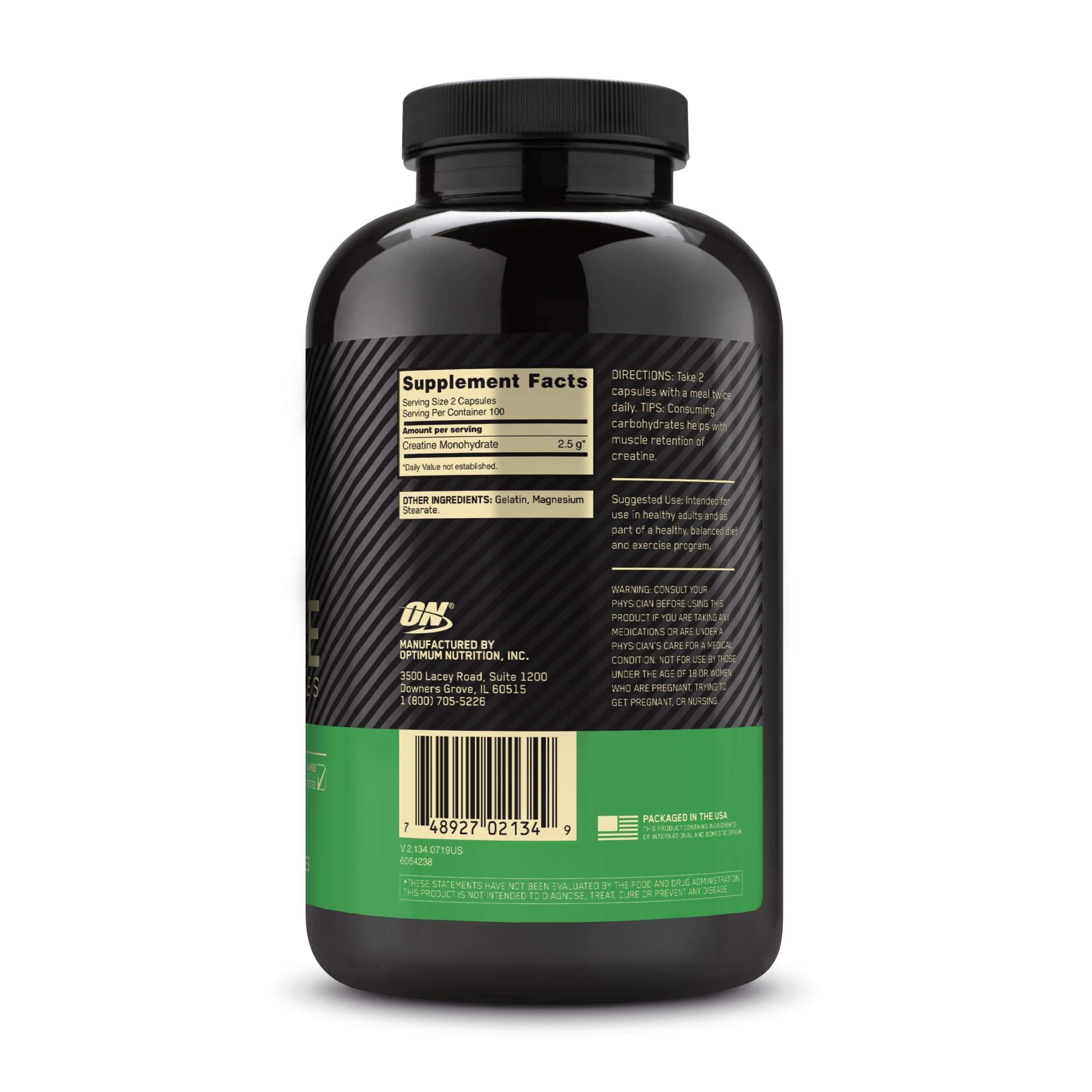 Foto 6 pulgar | Suplemento Optimum Nutrition De Creatina Micronizada De 2500 Mg - Venta Internacional.