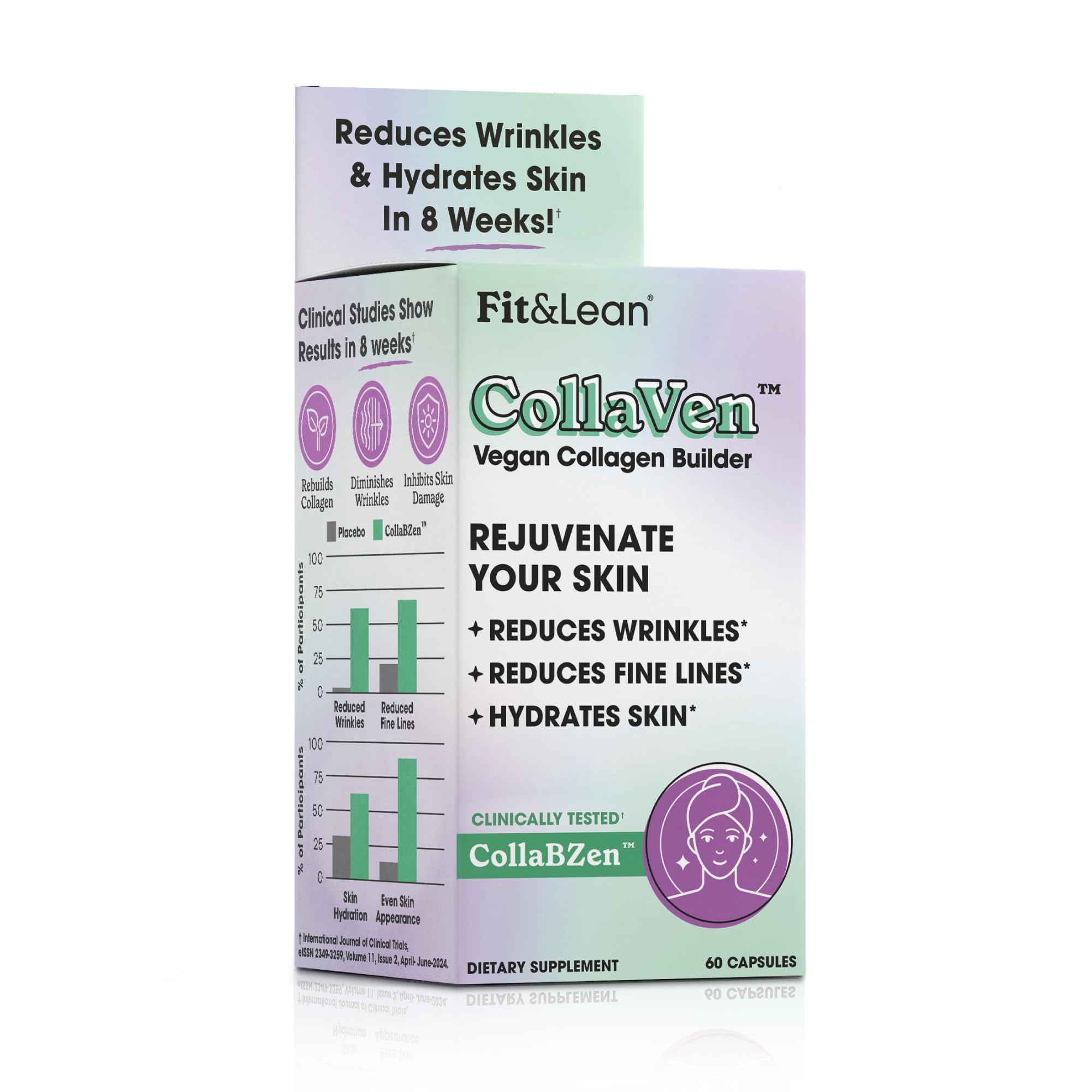 Foto 1 | Suplemento Fit & Lean Collaven Vegan Collagen Builder 60 Cápsulas - Venta Internacional.