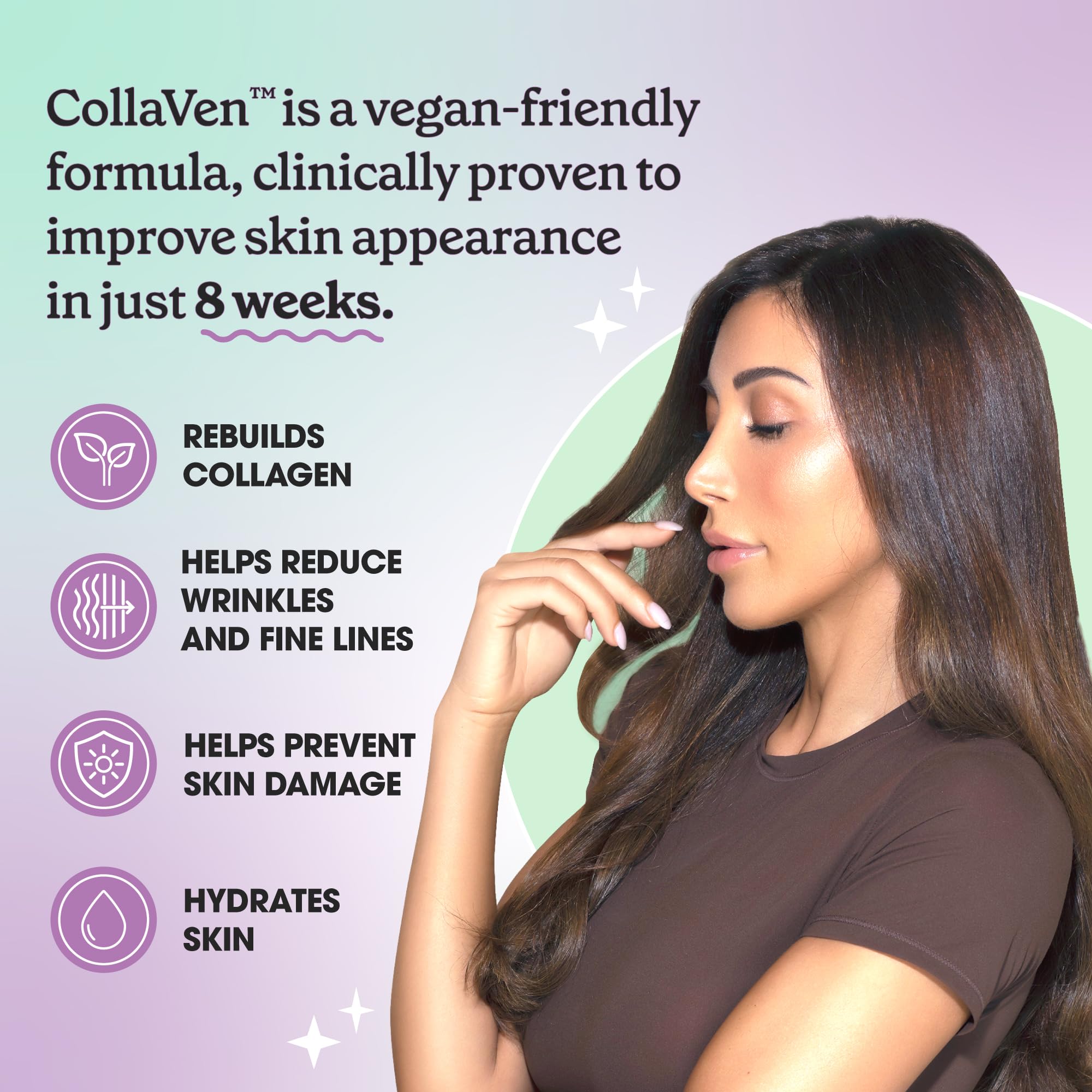 Foto 3 pulgar | Suplemento Fit & Lean Collaven Vegan Collagen Builder 60 Cápsulas - Venta Internacional.