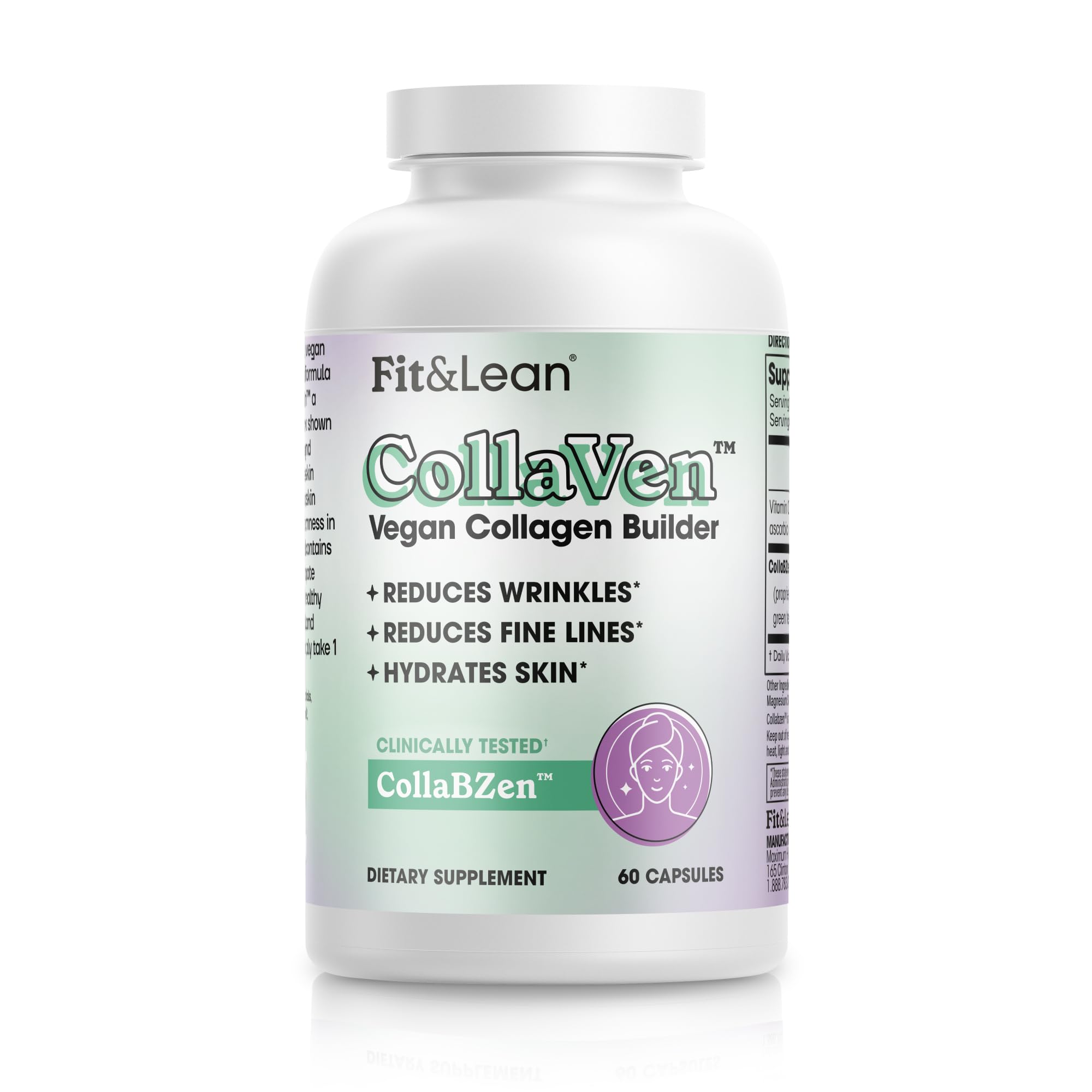 Foto 7 | Suplemento Fit & Lean Collaven Vegan Collagen Builder 60 Cápsulas - Venta Internacional.