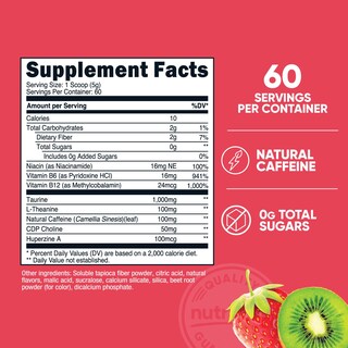 Foto 2 | Energy Powder Nutricost Energy Complex, Fresa Y Kiwi, 300 G - Venta Internacional.