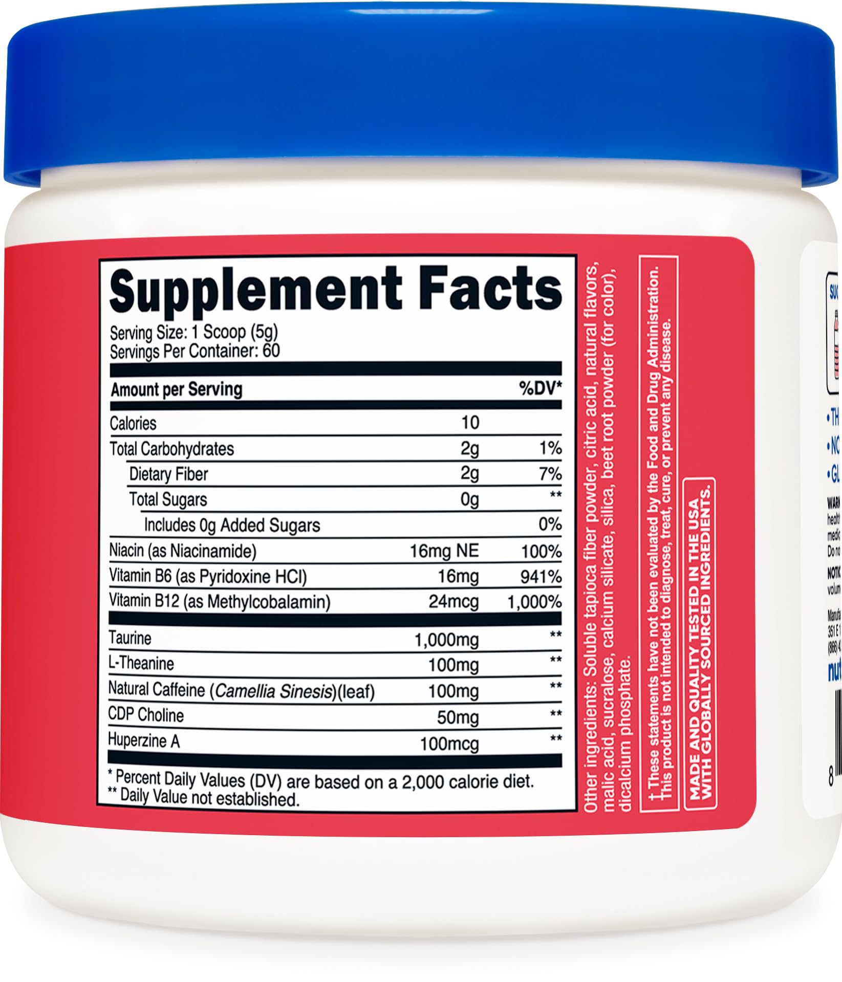 Foto 5 pulgar | Energy Powder Nutricost Energy Complex, Fresa Y Kiwi, 300 G - Venta Internacional.