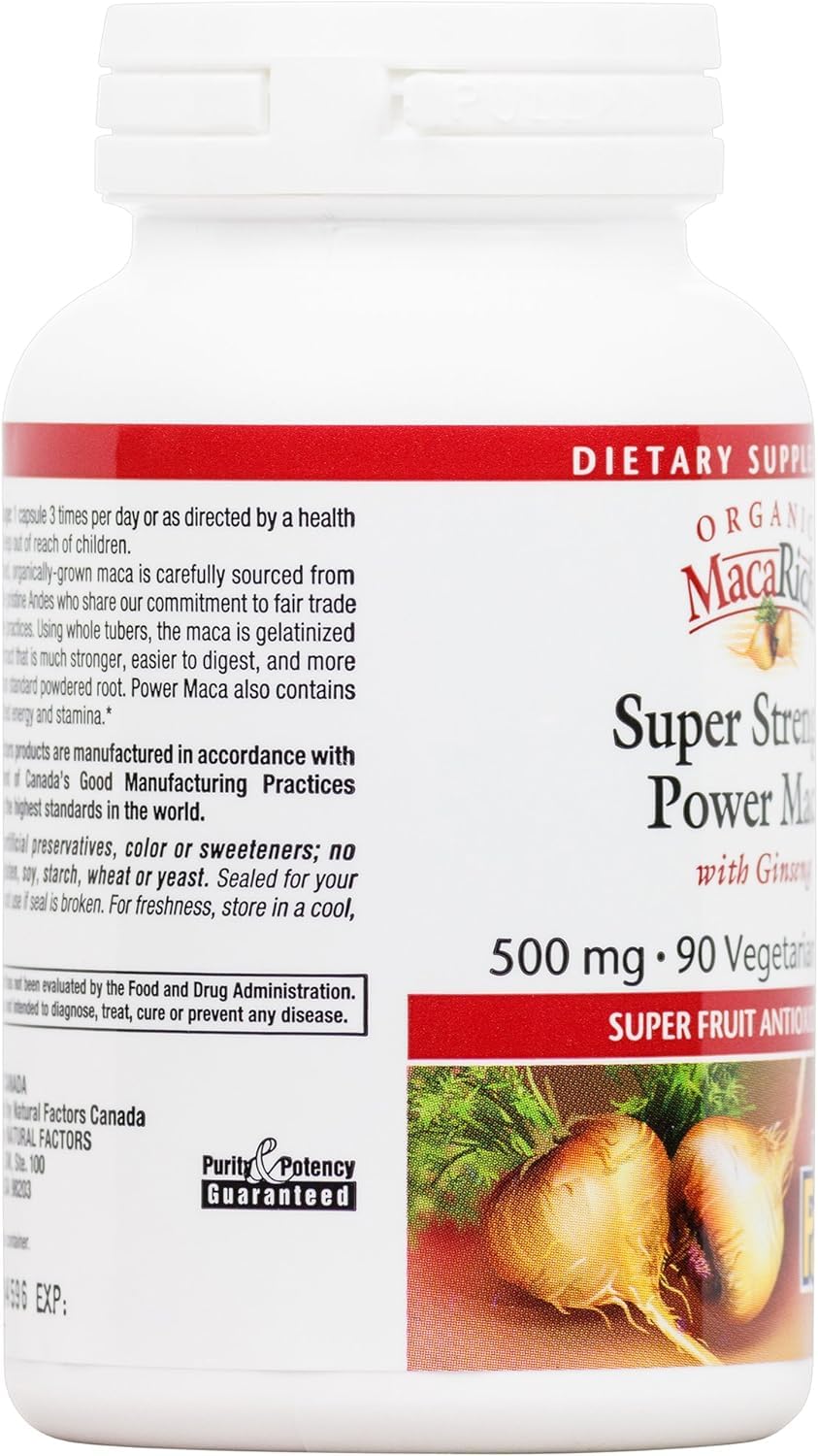 Foto 5 pulgar | Suplemento Natural Factors Macarich Power Maca 90 Cápsulas - Venta Internacional.