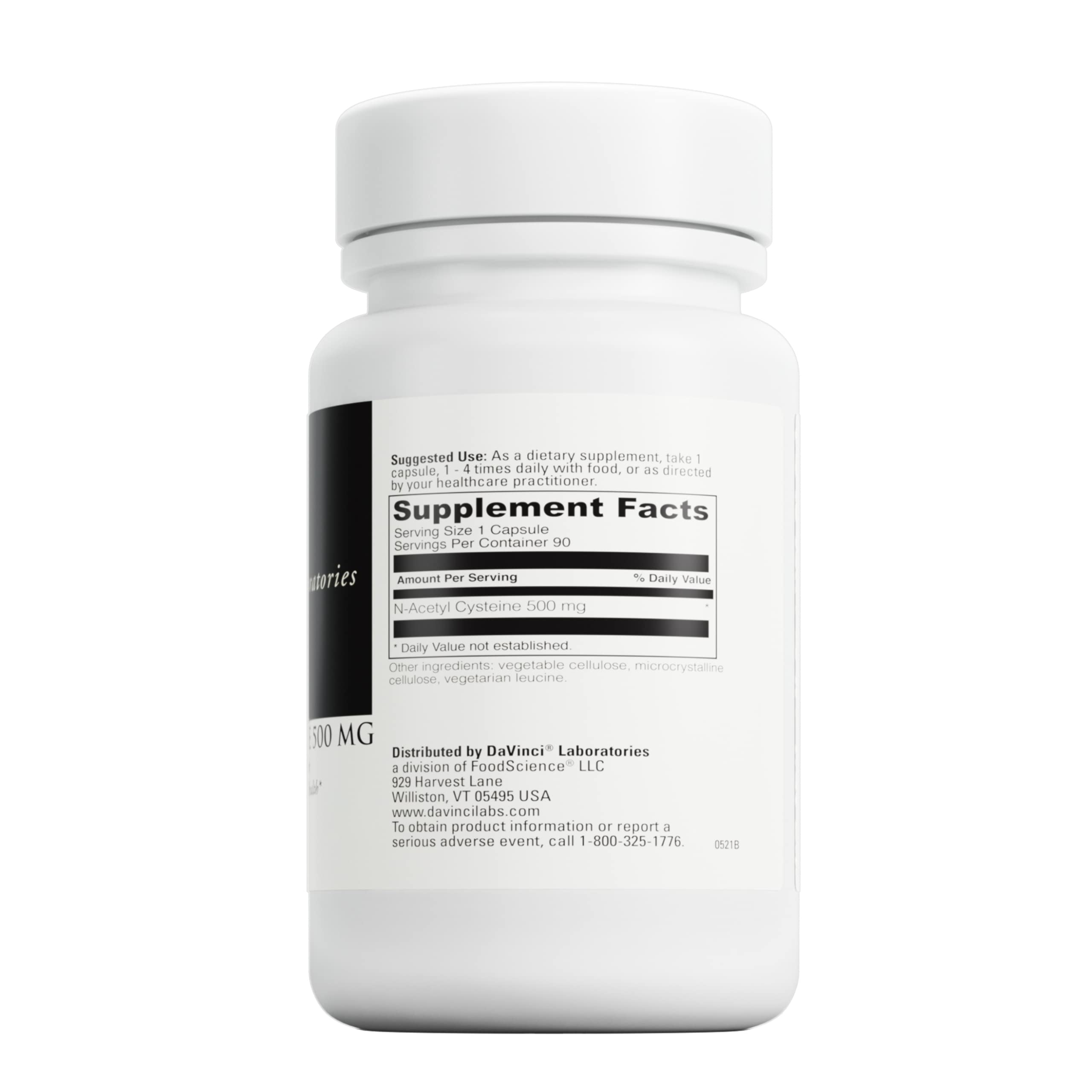 Foto 3 pulgar | Suplemento N-acetil Cisteína De Davinci Laboratories 500 Mg 90 Cápsulas - Venta Internacional.
