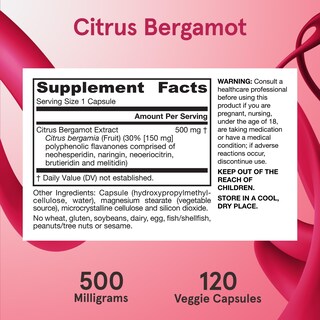 Foto 6 | Suplemento Jarrow Formulas Citrus Bergamota 500 Mg 120 Cápsulas - Venta Internacional.