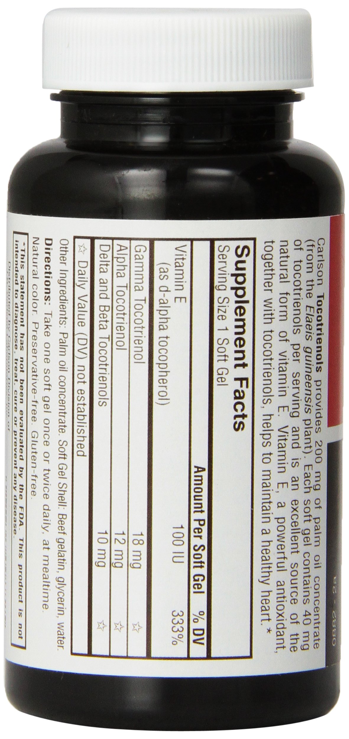 Foto 3 pulgar | Complemente Los Tocotrienoles De Carlson Labs Con Vitamina E Natural - Venta Internacional.