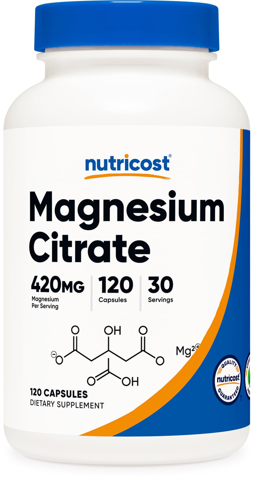 Foto 2 pulgar | Suplemento Nutricost Citrato De Magnesio 420 Mg 120 Cápsulas - Venta Internacional.