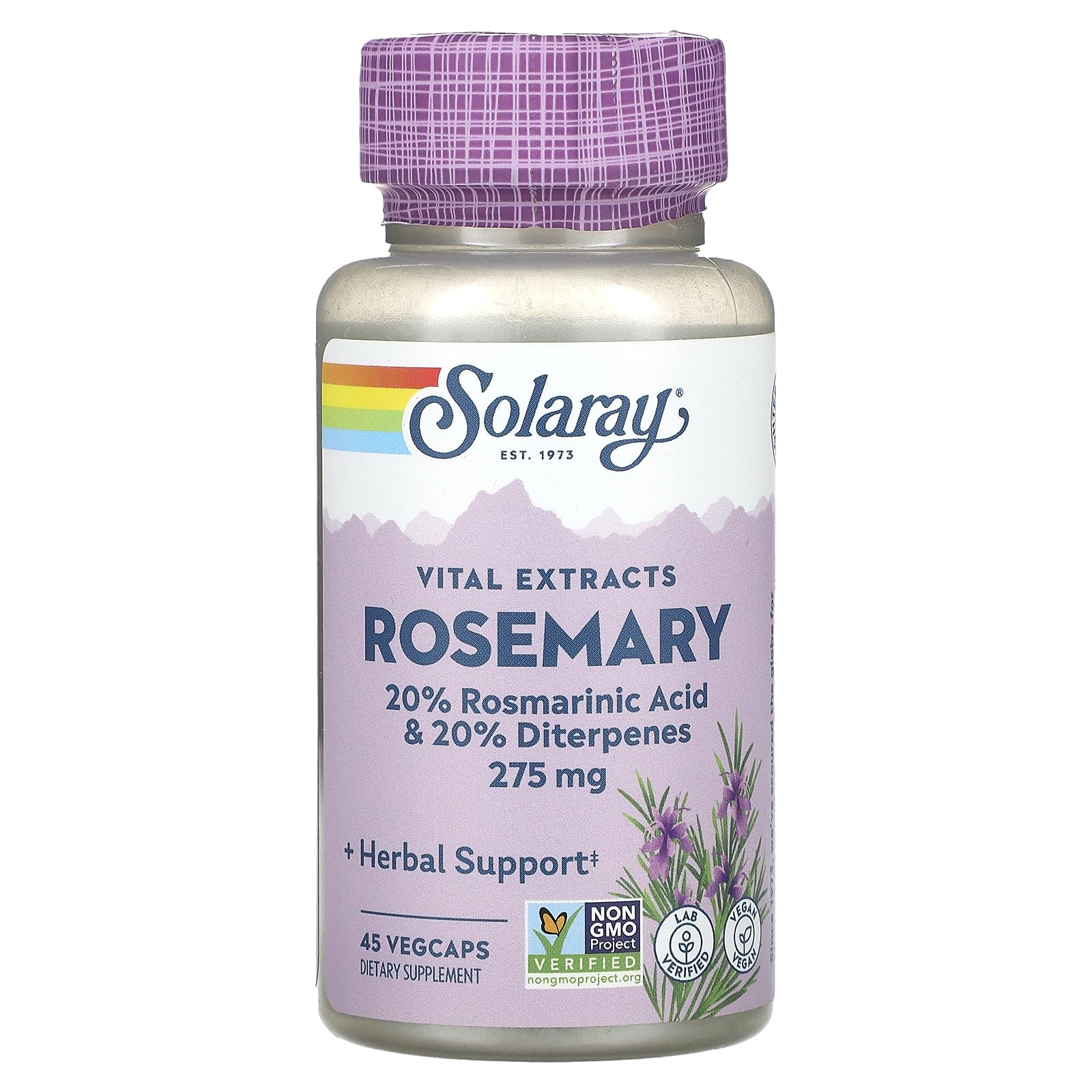 Foto 1 | Suplemento Solaray Vital Extracts De Romero, 275 Mg, 45 Cápsulas Vegetales - Venta Internacional.
