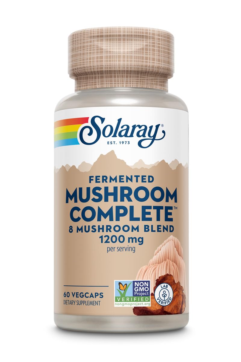 Foto 2 pulgar | Suplemento Completo De Hongos Fermentados Solaray, 1200 Mg, 60 Cápsulas Vegetales - Venta Internacional.