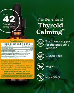 Foto 2 | Suplemento Herb Pharm, Calmante Para La Tiroides, 30 Ml, Apoyo Endocrino - Venta Internacional.