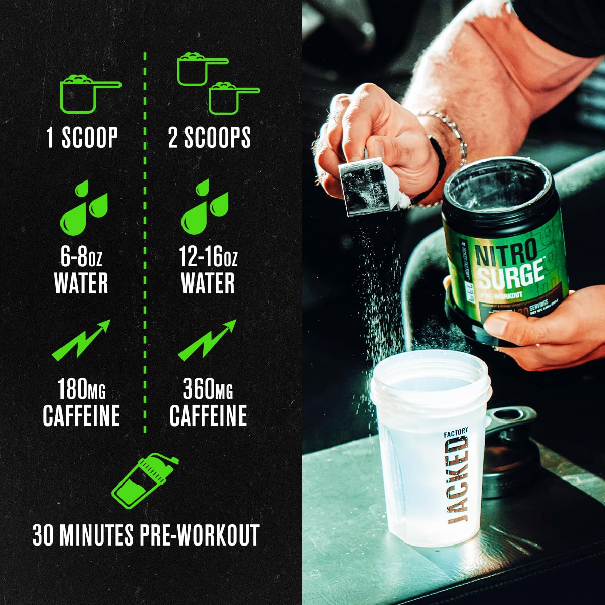 Foto 5 pulgar | Suplemento Para Antes Del Entrenamiento Jacked Factory Nitrosurge, 30 Porciones - Venta Internacional.