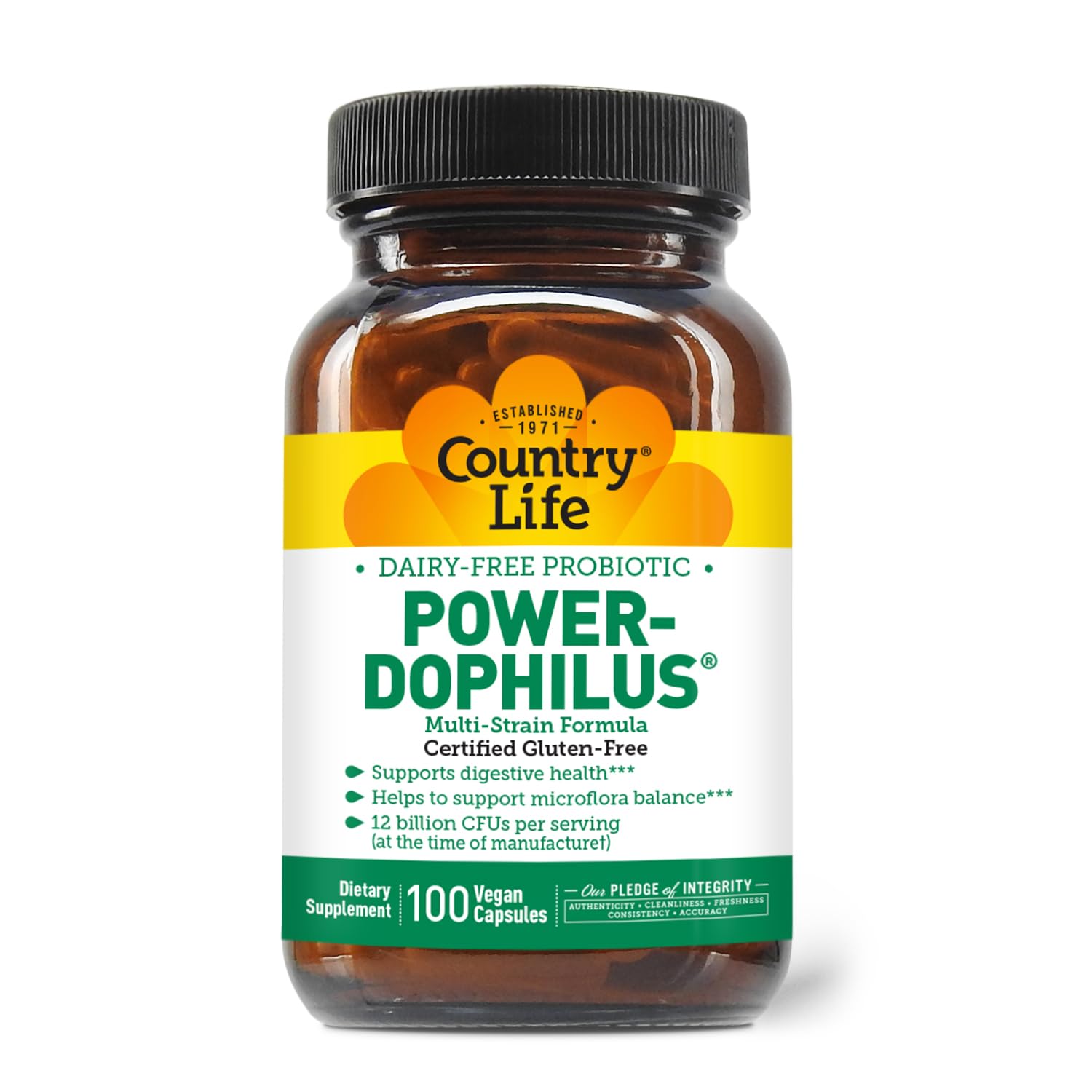 Foto 2 pulgar | Probiótico Country Life Power-dophilus, 12 Mil Millones De Ufc, 100 Cápsulas - Venta Internacional.