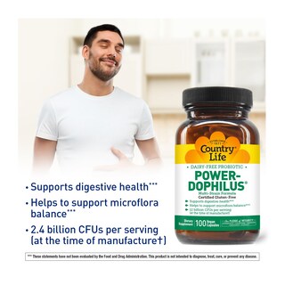 Foto 3 | Probiótico Country Life Power-dophilus, 12 Mil Millones De Ufc, 100 Cápsulas - Venta Internacional.
